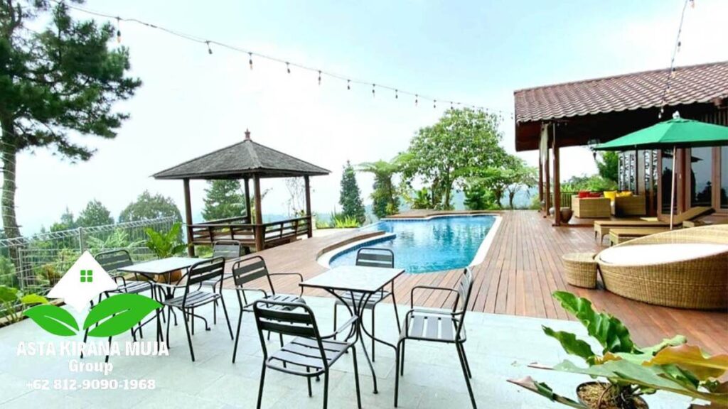 Teras Samping Kolam Villa Asta